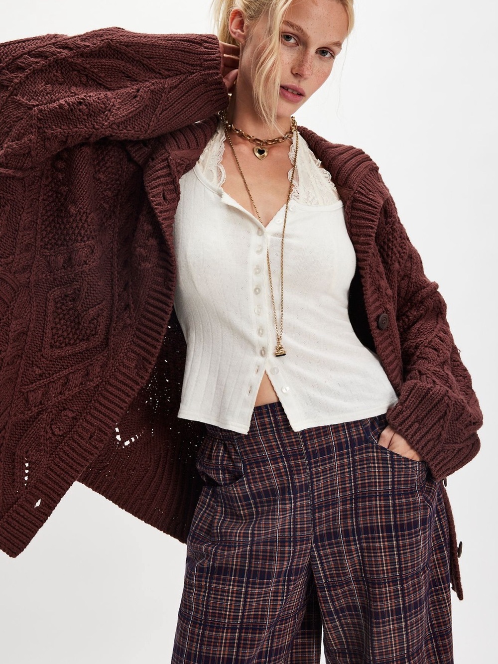 NWOTFree People Heart You Cardigan in Bittersweet - Picture 2 of 11